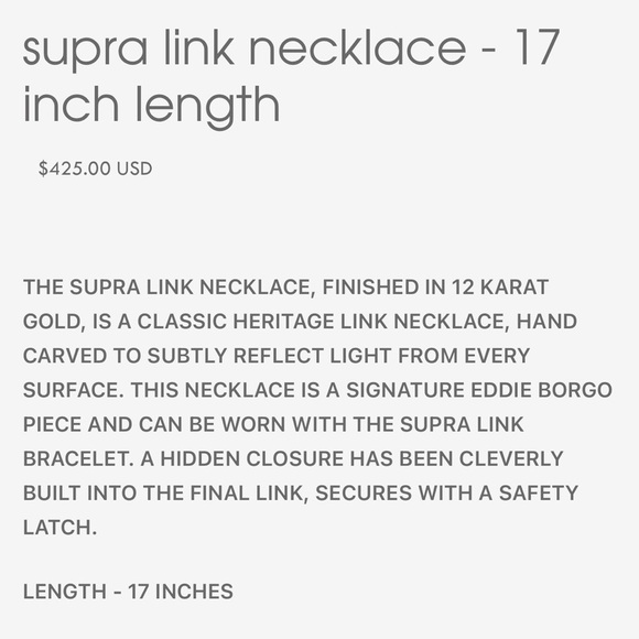 Eddie Borgo Supra Link Chain /necklace in Gold Bronze 17" Length - Picture 12 of 15